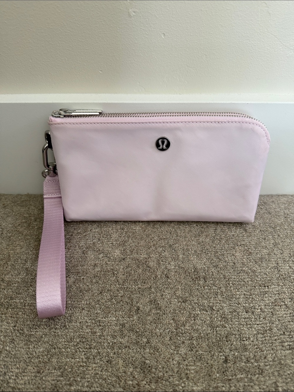 Lululemon Light Pink Wristlet Wallet with Strap